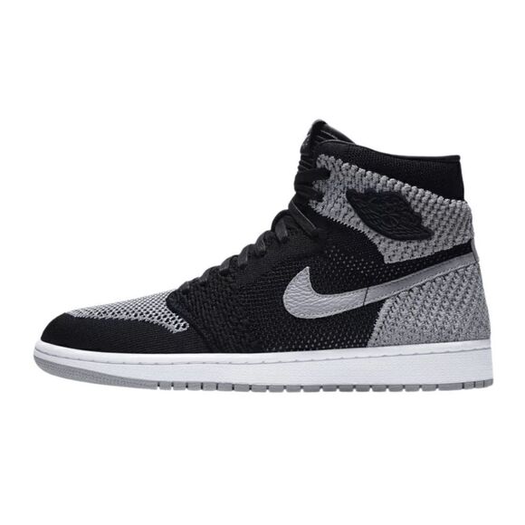 Rare EUC 2018 Youth Air Jordan 1 Retro High OG Flyknit GS Shadow Sneakers 6.5 - Picture 1 of 4
